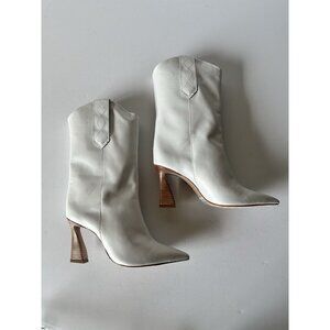 SCHUTZ White Leather Boots